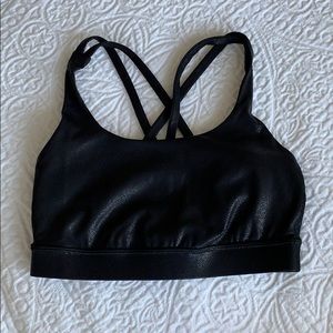 Lululemon black foil sports bra